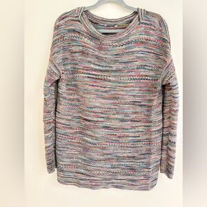 J. JILL Lightweight Cotton eclectic wearable art Pullover sweater unique vibrant